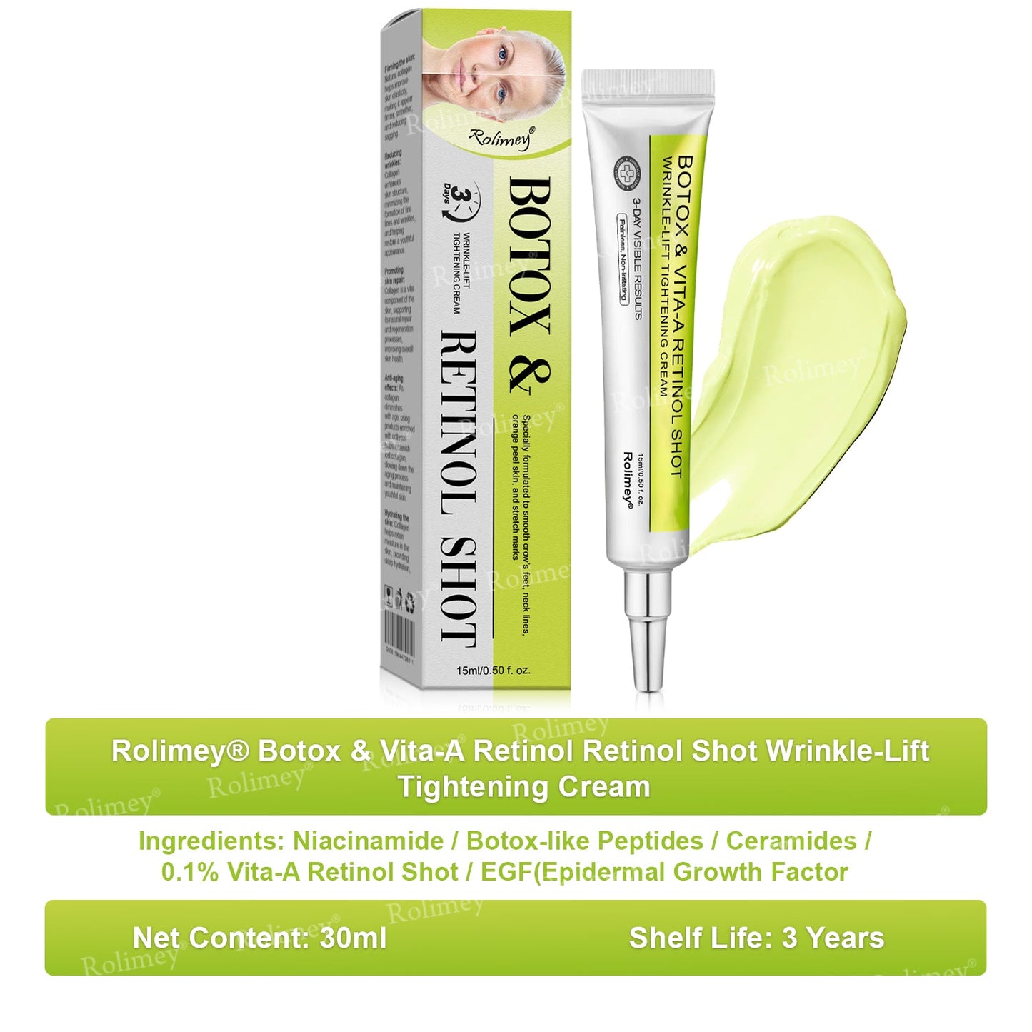 💎Made and shipped from Australia  Rolimey® Botox & Vita-A Retinol Shot Wrinkle-Lift Tightening cream - Last Day Promotion 70% OFF|